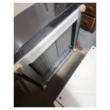 Washer/Dryer Pedestal w/ Drawer - Dark Gray - no brand marking- has surface scratches on the drawer - appears unused and has divider and mounting instructions inside of drawer. 27" distance between ce