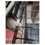 Petmate X-Large Wire Dog Crate - 24" W x 42" D x 31.5" H - has some patina on hinges, two chips in plastic base pan, overall sturdy condition
