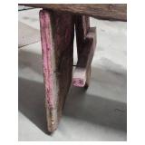 Hand made Wooden Bench - needs legs repaired (suggest adding thicker legs) -  48"W x 13"D x 17"H