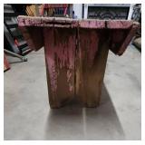 Hand made Wooden Bench - needs legs repaired (suggest adding thicker legs) -  48"W x 13"D x 17"H