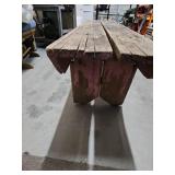 Hand made Wooden Bench - needs legs repaired (suggest adding thicker legs) -  48"W x 13"D x 17"H