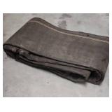 Large Heavy Duty brown canvas tarp with metal grommets - approx 212" L x 112" W - looks to be in good condition (has musty smell from being in storage)