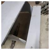 Gray picnic table - no screws needed to assemble. Only Partially assembled for pics, needs a soft mallet to help fully assemble as joints are tight - approx 48" W x 48" L - overall good conditon