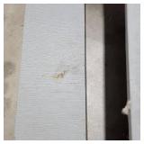 Gray picnic table - no screws needed to assemble. Only Partially assembled for pics, needs a soft mallet to help fully assemble as joints are tight - approx 48" W x 48" L - overall good conditon