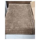 Camp Inn 8x8 Canvas Tarpaulin in original box - says Mildew resistant but it may have some mildew spots showing on it (looks unused though) has musty smell from being in storage/box