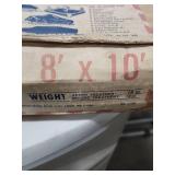 Camp & Inn 8x10 Canvas Tarpaulin - appears new in open box.  Very good condition.  Light musty smell from being in storage /box, just needs aired out.