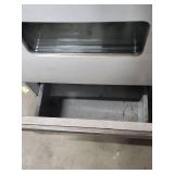 Vintage General Electric White Electric Range - function unknown, no power cord. 30" W x 26" D (including handle) x 44" H