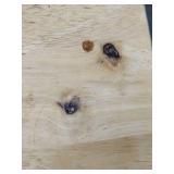 Set of 3 Wooden Folding TV Tables - slight finish wear, one hs a couple of shallow holes in the top.  All need a good cleaning