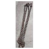 Heavy Duty Steel Chain with Hooks. Chain approx 144" long - some minor patina