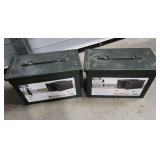 Military Style 30 & 50 Cal Ammo Storage Cans 2-Pack - very good condition, just have light dust on the outside that will clean off easily
