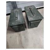 Military Style 30 & 50 Cal Ammo Storage Cans 2-Pack - very good condition, just have light dust on the outside that will clean off easily