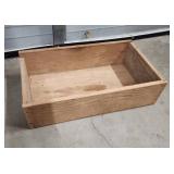 Wooden Storage Box 25"x14"x6" - no lid (could have been built for a drawer but no holes for handles on the ends)