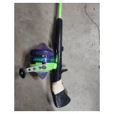 Two Zebco fishing rods/reels - one is a youth