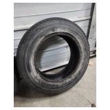 One Duro 5.30-12 Trailer Tire ( shows signs of previous use) and pne Goodyear 4-30-12 Trailer Tire ( fairly good tread - may be new)