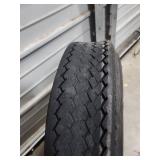 One Duro 5.30-12 Trailer Tire ( shows signs of previous use) and pne Goodyear 4-30-12 Trailer Tire ( fairly good tread - may be new)
