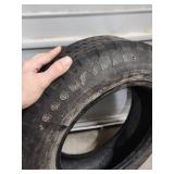 One Duro 5.30-12 Trailer Tire ( shows signs of previous use) and pne Goodyear 4-30-12 Trailer Tire ( fairly good tread - may be new)