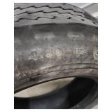 One Duro 5.30-12 Trailer Tire ( shows signs of previous use) and pne Goodyear 4-30-12 Trailer Tire ( fairly good tread - may be new)