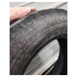 One Duro 5.30-12 Trailer Tire ( shows signs of previous use) and pne Goodyear 4-30-12 Trailer Tire ( fairly good tread - may be new)