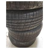 Set of 4 Michellin Defender XT 226/60/R16 tires with Chrome Wheels - previously used.  Two of the tires have better tread left than the other two.