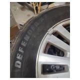 Set of 4 Michellin Defender XT 226/60/R16 tires with Chrome Wheels - previously used.  Two of the tires have better tread left than the other two.