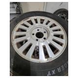 Set of 4 Michellin Defender XT 226/60/R16 tires with Chrome Wheels - previously used.  Two of the tires have better tread left than the other two.