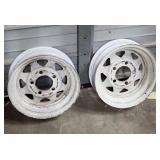 Dexter 12x4JA White Steel Wheels - Set of 2
