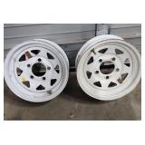 Dexter 12x4JA White Steel Wheels - Set of 2