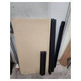 5 Tier metal frame gorilla shelf with wood shelves- all pieces accounted for - just needs assembled!  48" W x 24" D x 84" H - all pieces in very good condition