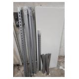 Steel gorilla shelf with White MDF Shelf Boards -  6 Tier - 48"W x 18"D x 84"H. Open box, appears new (bottom of box was falling apart, so only have the top of the box).  All pieces accounted for.