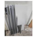 Steel gorilla shelf with White MDF Shelf Boards -  6 Tier - 48"W x 18"D x 84"H. Open box, appears new (bottom of box was falling apart, so only have the top of the box).  All pieces accounted for.