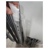 Steel gorilla shelf with White MDF Shelf Boards -  6 Tier - 48"W x 18"D x 84"H. Open box, appears new (bottom of box was falling apart, so only have the top of the box).  All pieces accounted for.