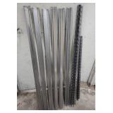 Extra steel shelving supports for 48" Wide shelf unit - Twelve 48" W shelf brackets, and 8 corner pieces.  (No short side/depth shelf brackets)