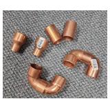 Copper Plumbing Fitting Set - 1 1/4" diameter