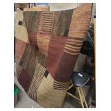 Large Geometric Pattern Area Rug 84x62 - has a couple of faint spots on it.  Needs cleaned - good structural condition