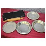 Baking Set with Griddle, Rolling Pin and Metal Pie Plates