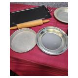 Baking Set with Griddle, Rolling Pin and Metal Pie Plates