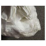 Commercial White Bath Towel Set 24x50 - see pic for contents on label, did not open package to confirm all contents listed are inside the package.  Dirty on ends from storage but should wash fine