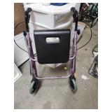 Rollator Walker with Seat - Purple - does not stay folded up easily