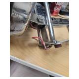 Vintage Radar-Lite Rail Light by Burgess - untested.  Switch on the back red light is stuck and not moving, switch for front light does move. Unsure of battery type