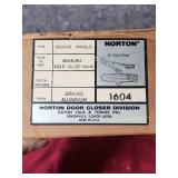 Norton Heavy Duty Commercial Tri-Style Door Closer - sprayed aluminum - reversible right or left hand.  Model 1604 - new in original box with instructions