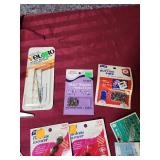Sewing Notions Collection with Storage Box - hook/eyes, buttons, scissors, velcro and much more