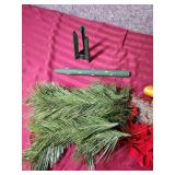 2.5ft Christmas Tree with Balls & Bows Box Set - picture shown is without the leaves fluffed, base is not very sturdy