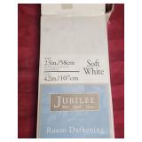 Jubilee Room Darkening Vinyl Mini Blinds - Soft White.  Open box,  appears new. 23in W x 42in L