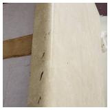 Formica Countertop - has a hook drilled in the middle of it.  Has some wear/small chips and edge has some scuff marks. Measures 88 1/4" W x 18" D - finished edge is 1.5" H