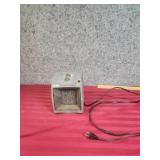 Titan Electric small Space Heater with Thermostat - 6" W x 5.5" D x 8" H. Tested, works. little dusty, grate could use cleaned
