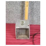 Titan Electric small Space Heater with Thermostat - 6" W x 5.5" D x 8" H. Tested, works. little dusty, grate could use cleaned
