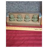 Home Trends Decorative Frog Flower Pot Holder Set