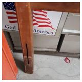 Vintage Turned Spindle Back Twin Size Wooden Headboard - slat style for bedframe attachment - some finish wear