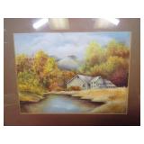 Farm Scene Painting - 13" H  x 17" W