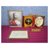 Vintage Religious Decor Collection - 4 Decorative Pieces